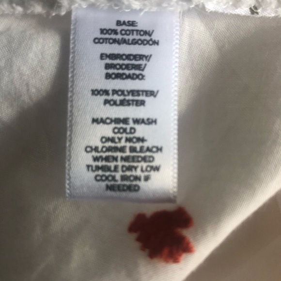 Loft SP red embroidered short sleeve white blouse - Picture 5 of 5